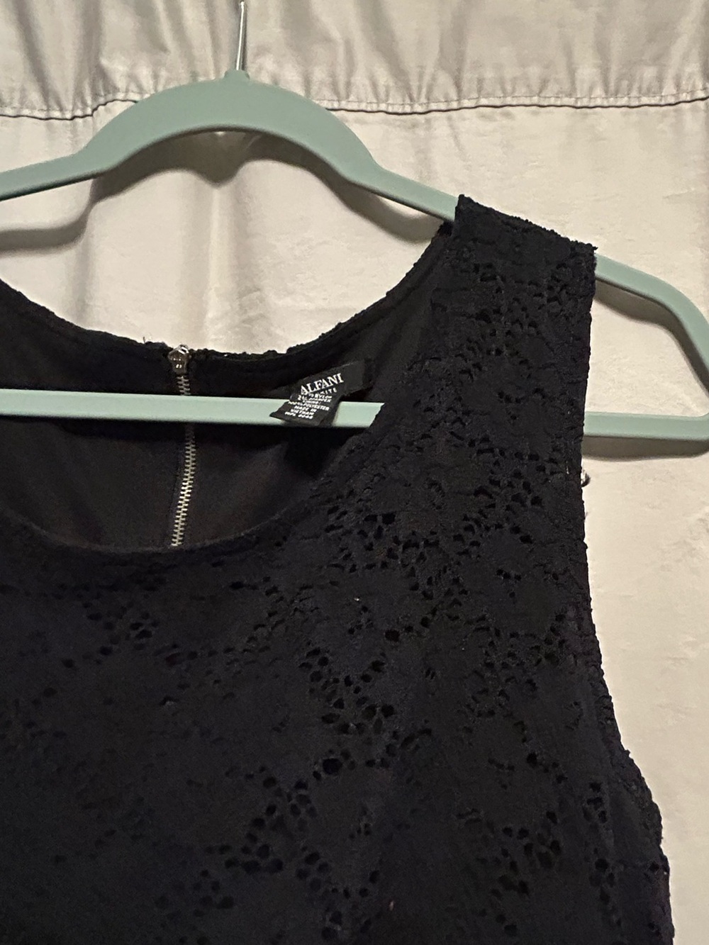 Alfani Black Lace Sleeveless Midi Shift Dress - Picture 2 of 4